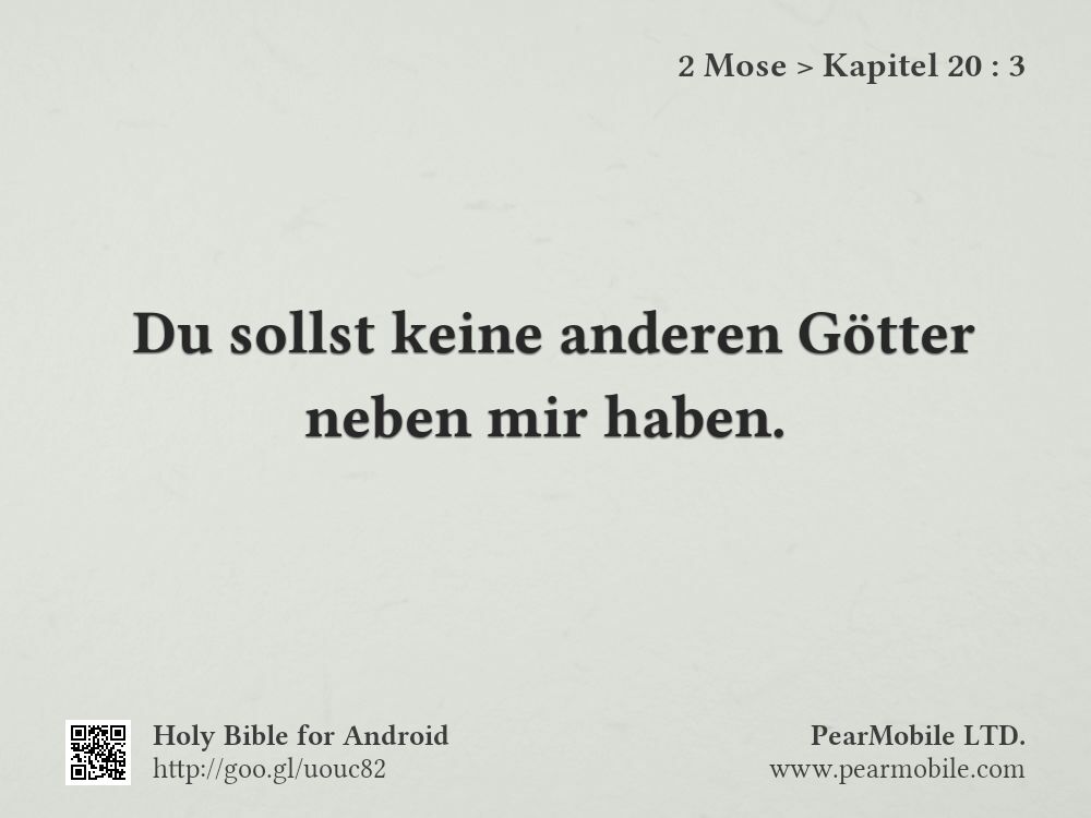 2 Mose, Kapitel 20:3